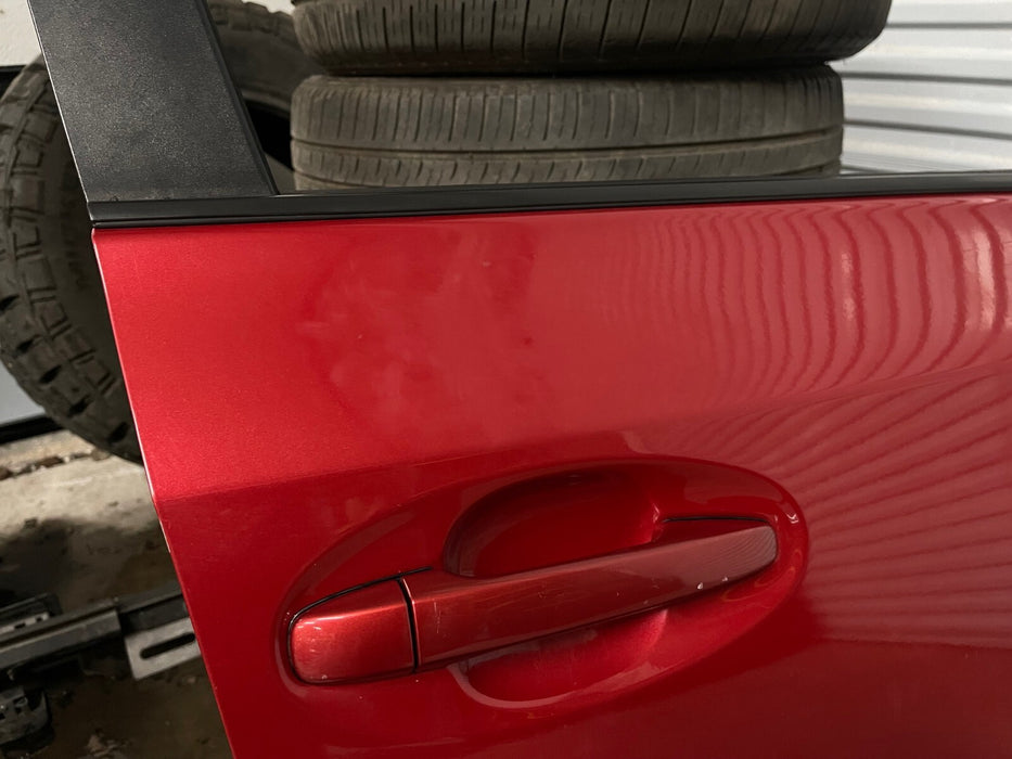 2014 TOYOTA PRIUS V FRONT RIGHT RH RED DOOR W PANEL OEM *SUN DAMAGE* (READ!)