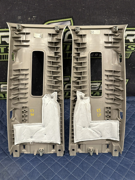 2017 2019 FORD F250 F350 LIMITED LEFT RIGHT UPPER B PILLAR TRIMS OEM ~SCRATCHES~