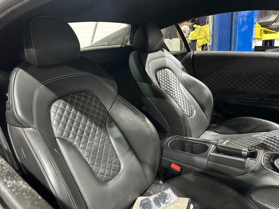 2014 AUDI R8 PLUS DRIVER PASSENGER SEATS DIAMOND STITCHED POWER SEATS OEM