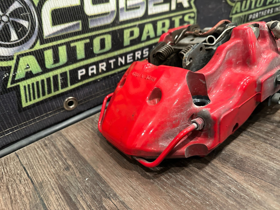 2021 AUDI R8 FRONT LEFT DRIVER RED CARBON CERAMIC BRAKE CALIPER OEM