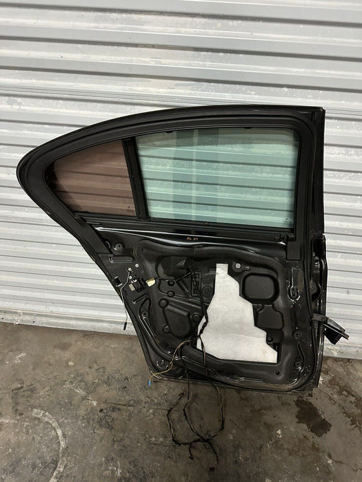 2011 BMW 550i F10 5 SERIES REAR LEFT DOOR GRAPHITE METALLIC (A90)~MINOR SCUFFS~