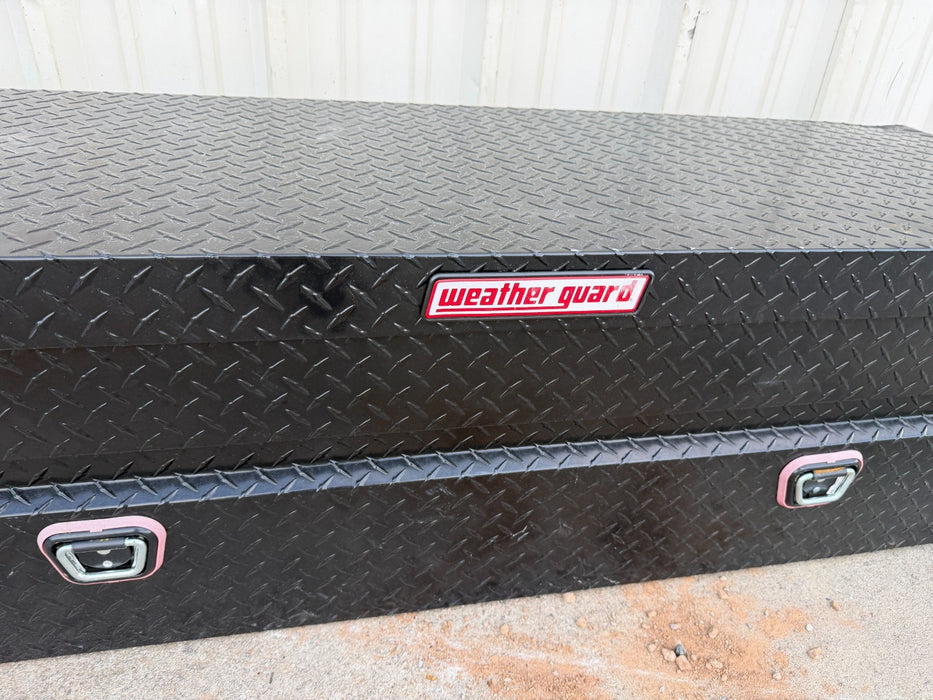 72 in. Gloss Black Aluminum Full Size Low Profile Crossbed Truck Tool Box