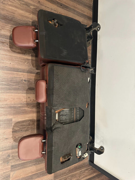 2017-2019 FORD F250 F350 F450 DARK MARSALA RED LEATHER REAR SEATS OEM *READ*