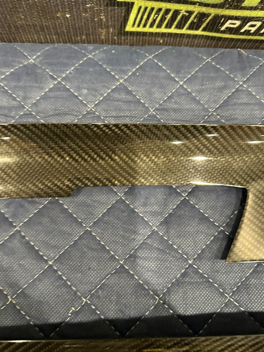 2014 AUDI R8 LEFT RIGHT CARBON FIBER CENTER CONSOLE COVER TRIM PANEL 423 863 337