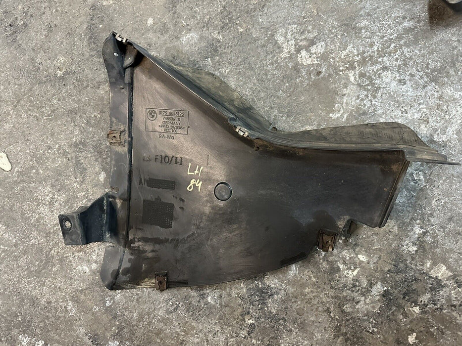 2011 BMW 550i F10 5 SERIES FRONT LEFT DRIVER FENDER LINER SET ~MINOR FLAW~