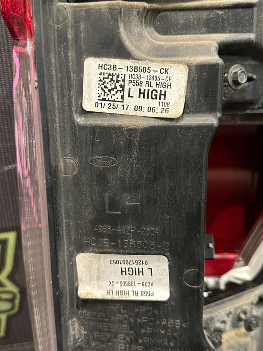 2017-2019 FORD F250 F350 F450 LEFT LED TAIL LIGHT OEM *CRACKS/WEAR 5-10*