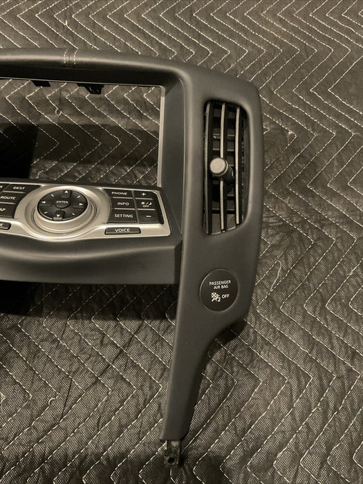 2011 NISSAN 370Z SPORT CENTER DASH RADIO & AC SURROUND TRIM OEM 2009-2020~WEAR~