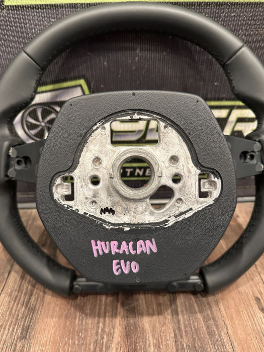 2022 LAMBORGHINI HURACAN EVO LEATHER STEERING WHEEL OEM *MINT*