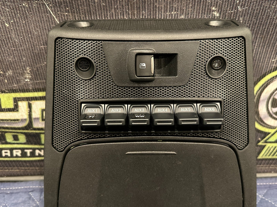 2019 FORD F150 3.5L RAPTOR BLACK OVERHEAD UPFITTER SWITCH BEZEL OEM