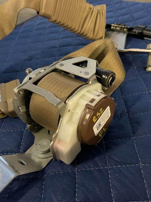 2017 2018 2019 FORD F250 F350 F450 LARIAT FRONT LEFT & RIGHT TAN SEATBELT PAIR