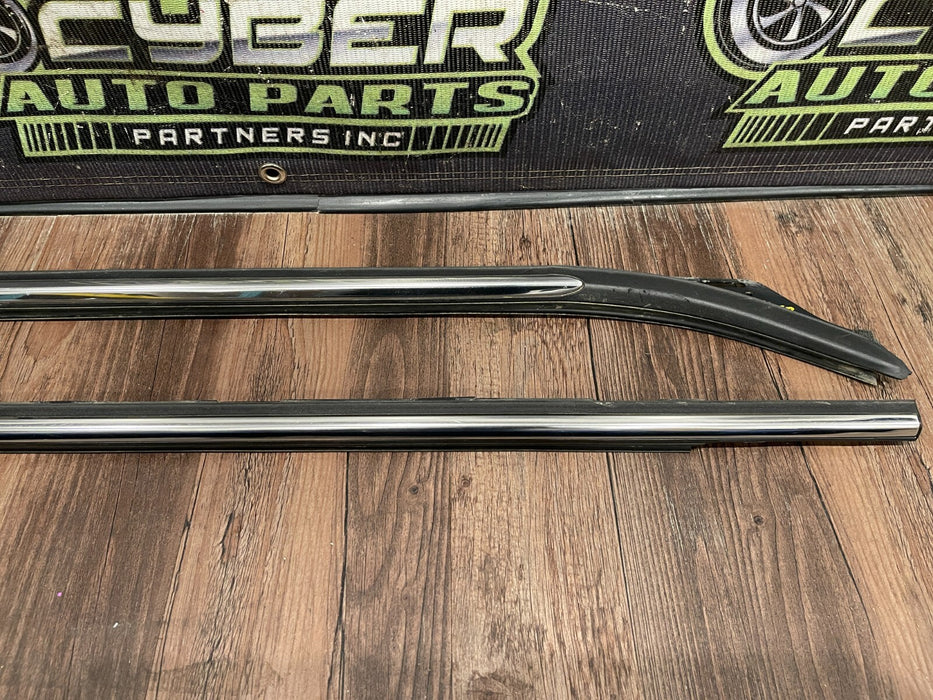 2017-2019 FORD F250 F350 REAR LEFT RIGHT CHROME DOOR STRIP PAIR OEM (READ DESCR)