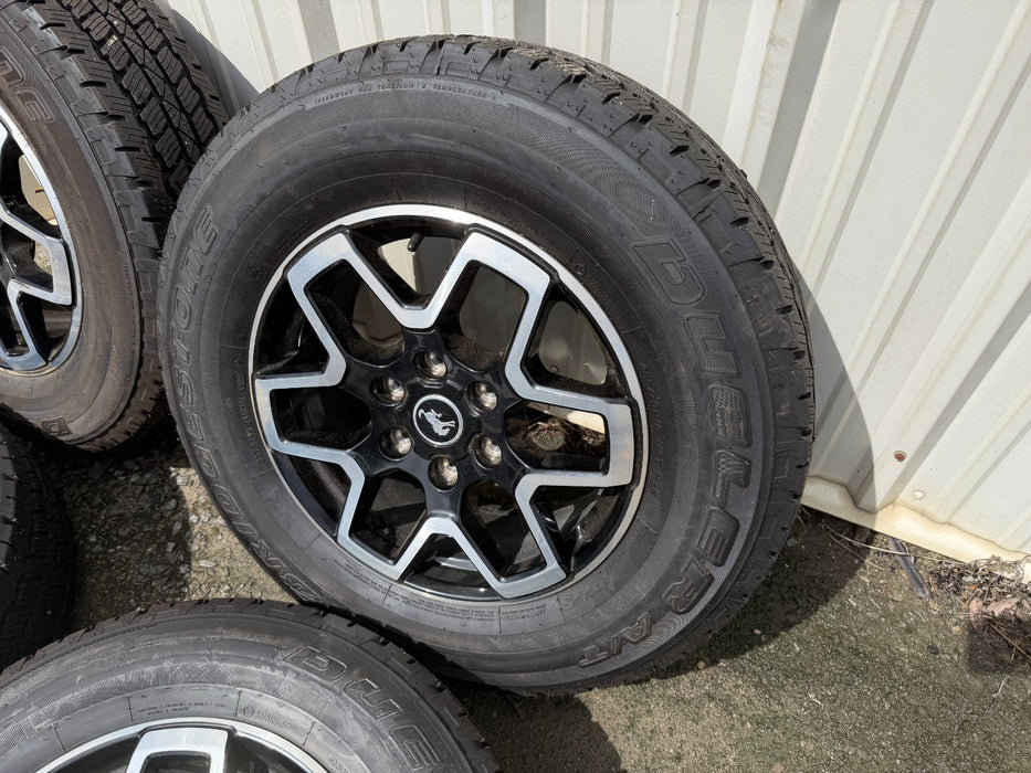 FORD BRONCO TAKE OFF WHEELS RIMS TIRES W/ SPARE BRIDGESTONE DUELER A/T 225/70R18