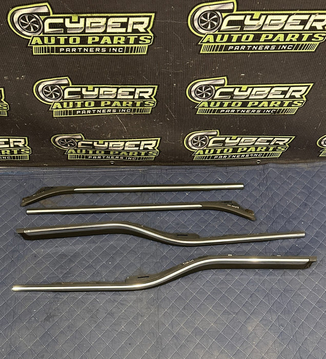 2017-2019 FORD F250 F350 F450 FRONT REAR CHROME DOOR BELT MOLDING SET OEM