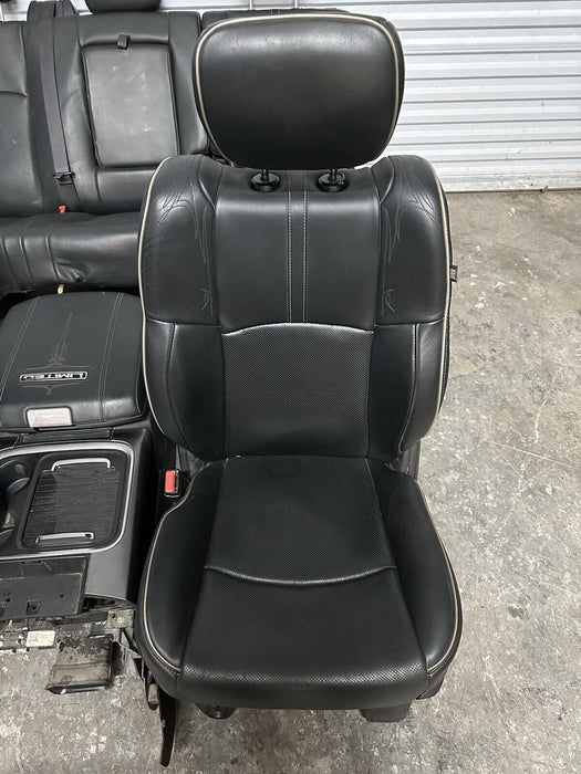 2017 RAM 3500 LIMITED MEGACAB BLACK LEATHER FRONT REAR SEATS CONSOLE~MINOR WEAR~