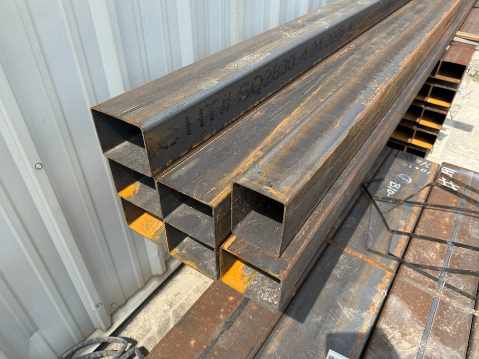 5" X 4" X 20' 11 GAUGE STEEL TUBING (7 PIECES AVAIL)