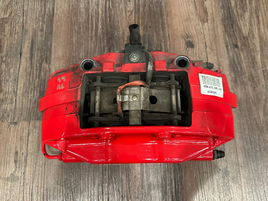 2021 AUDI R8 REAR LEFT RED CARBON CERAMIC BRAKE CALIPER OEM *PAINT CHIPS/READ!*