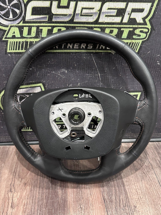 2017 NISSAN TITAN XD RESERVE PLATINUM STEERING WHEEL W WOOD GRAIN TRIM OEM