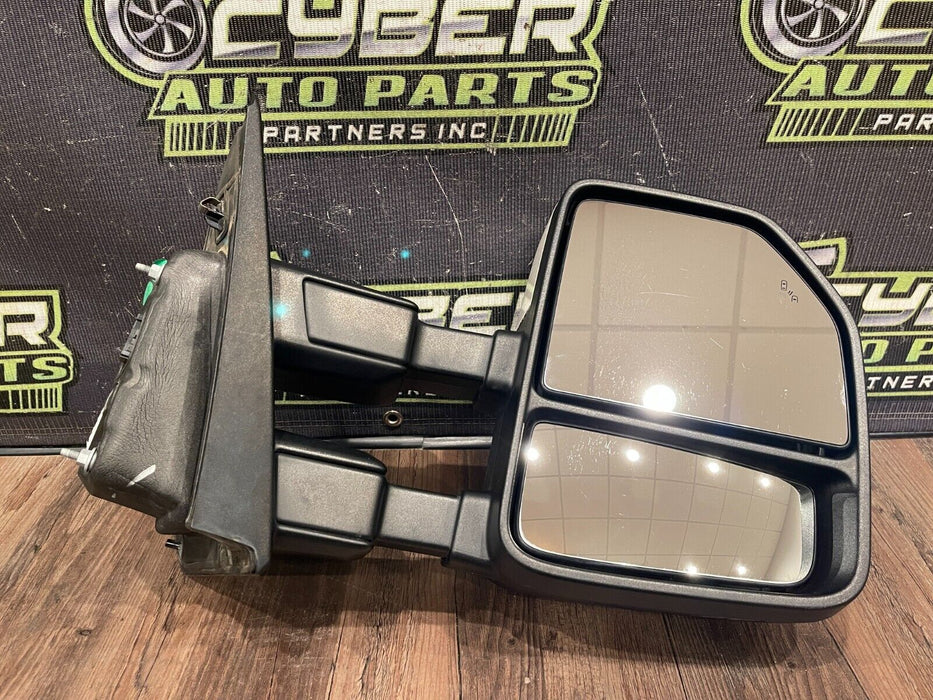 2017-2019 FORD F250 F350 FRONT RIGHT DOOR TOW MIRROR W WHITE CAP OEM (UG)