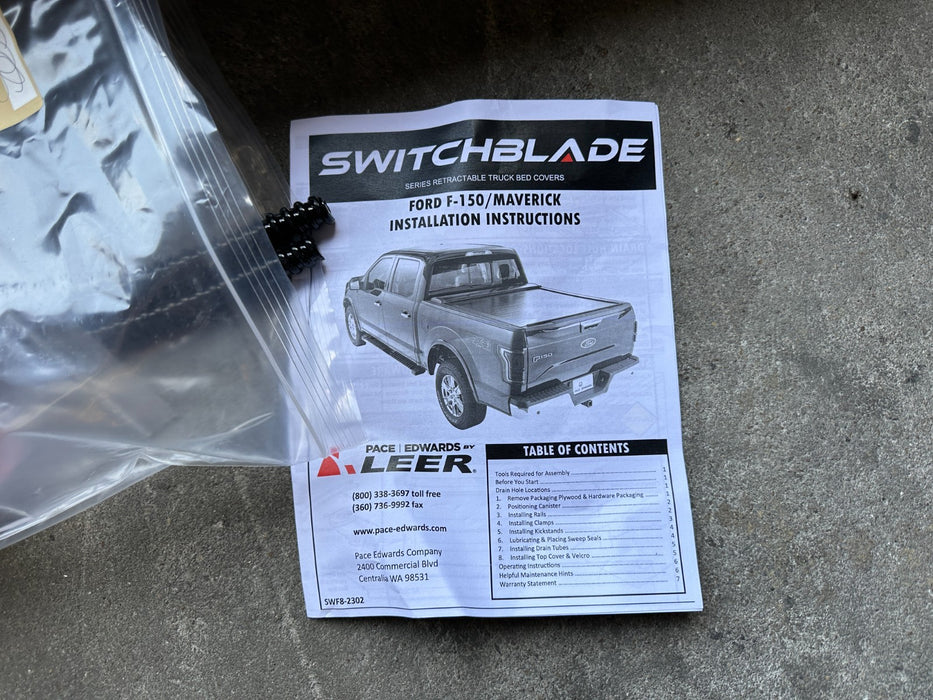 2015-2019 FORD F150 PACE EDWARDS LEER ROLLING RETRACTABLE BED COVER