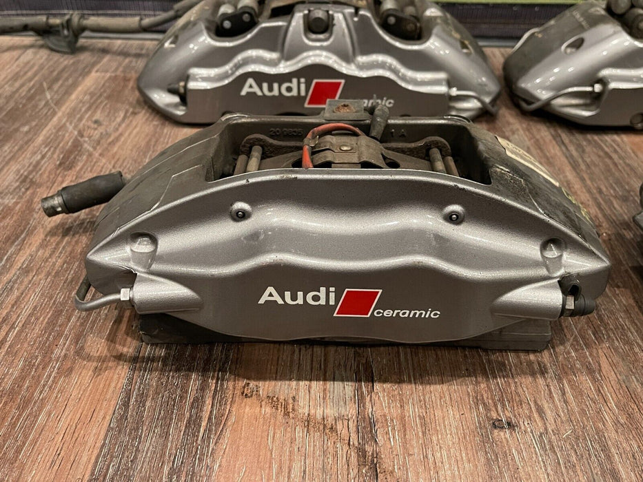 2017 2018 19 20 21 22 AUDI R8 PLUS V10 CARBON CERAMIC CALIPERS PADS SET OF 4 OEM