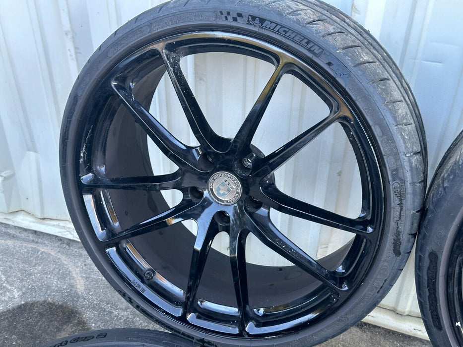 AUDI R8 5X112 HRE WHEELS RIMS P104 20X12 +46 / 20X9 +38 MICHELIN TIRES