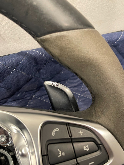 2017 MERCEDES-BENZ C63 AMG LEATHER ALCANTERA STEERING WHEEL W/ PADDLE SHIFTERS