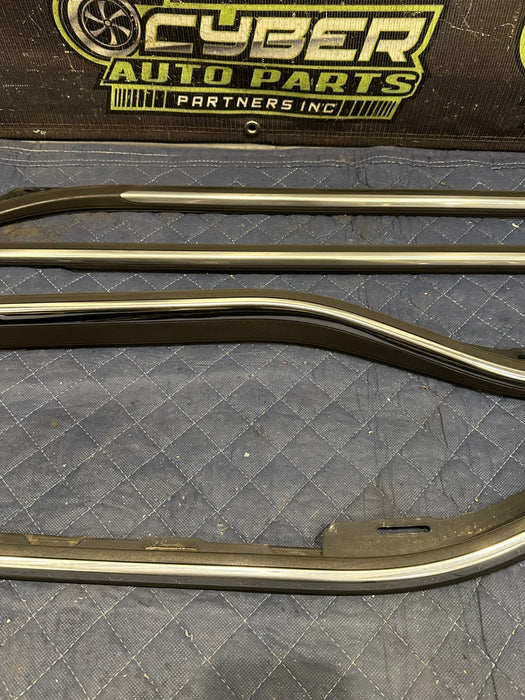 2017-2019 FORD F250 F350 F450 FRONT REAR CHROME DOOR BELT MOLDING SET OEM