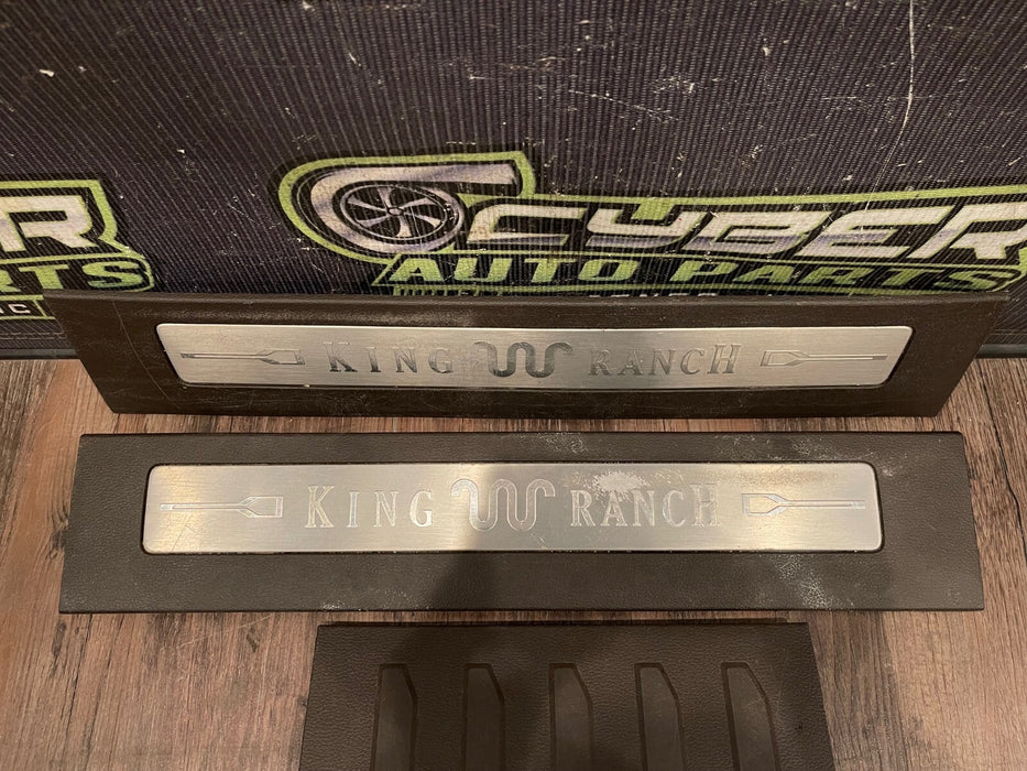 2017-2019 FORD F250 F350 KING RANCH FRONT REAR LEFT RIGHT KICK PLATE SET *SCUFFS