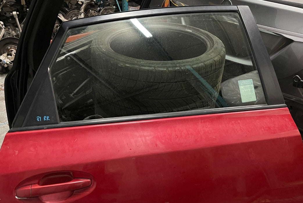 2014 TOYOTA PRIUS V REAR RIGHT RH RED DOOR W PANEL OEM *SUN DAMAGE* (READ!)