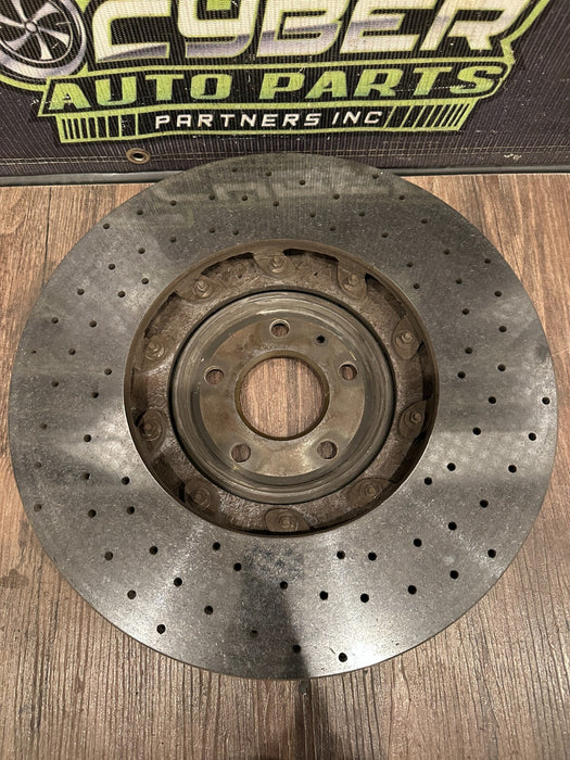 2021 AUDI R8 FRONT DRIVER LEFT CARBON CERAMIC BRAKE ROTOR OEM 4S0.615.301.A