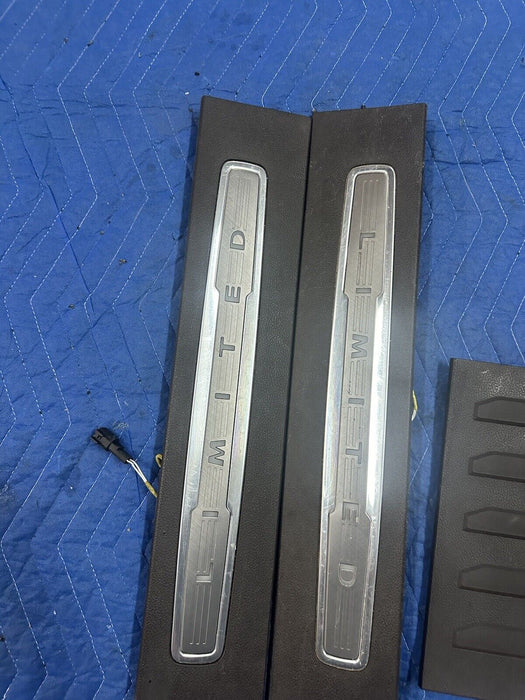 2017-2019 FORD F250 F350 LIMITED FRONT LEFT RIGHT KICK PLATE PAIR OEM ~WEARS~