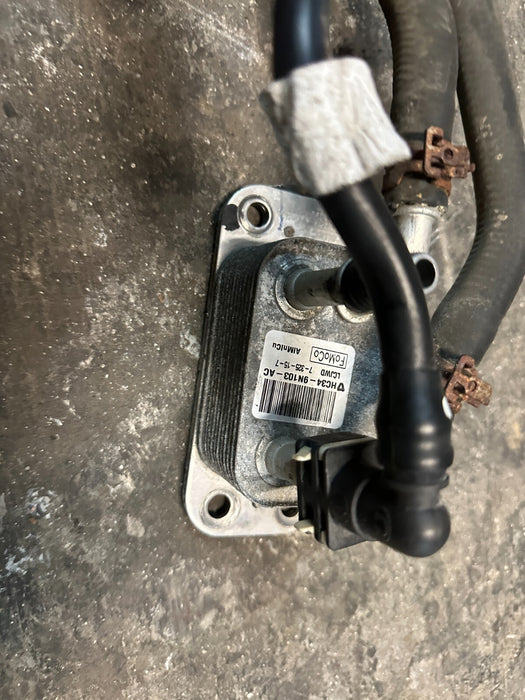 2017 2019 FORD F250 F350 SUPERDUTY DIESEL FUEL COOLER W/ LINES OEM HC34 9N103 AC