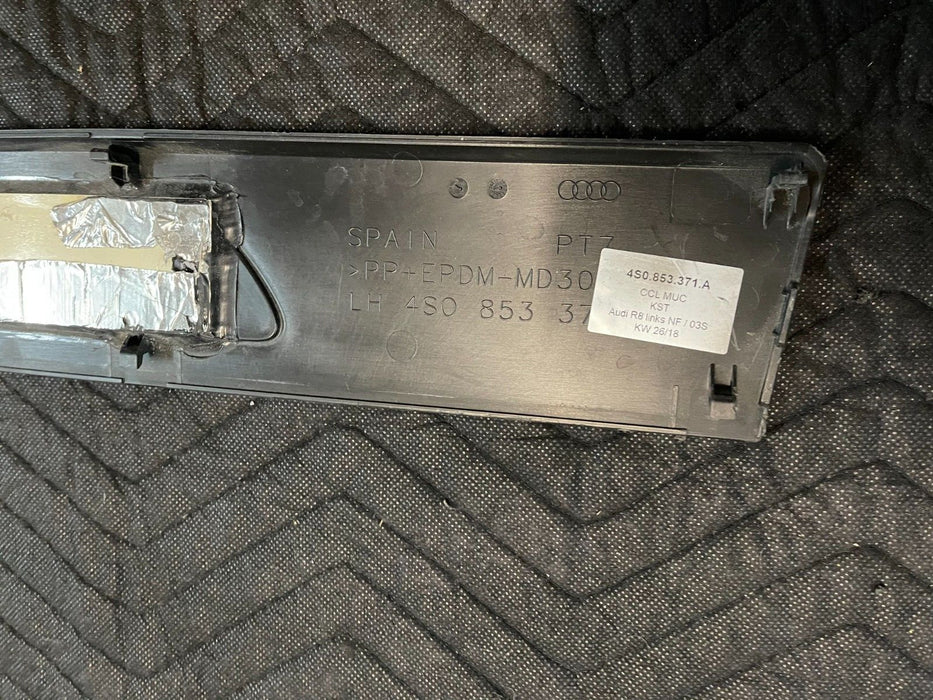 2017 AUDI R8 LH DRIVER SIDE KICK PLATE PANEL OEM