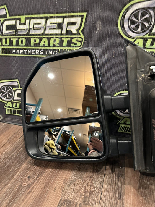 2023-2024 FORD F350 LEFT DRIVER CHROME CAP TOW MIRROR W CAMERA OEM