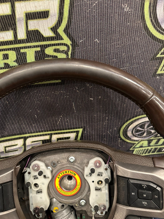 2019 FORD F250 F350 F450 BROWN LEATHER STEERING WHEEL ADAPTIVE CRUISE OEM ~WEAR~