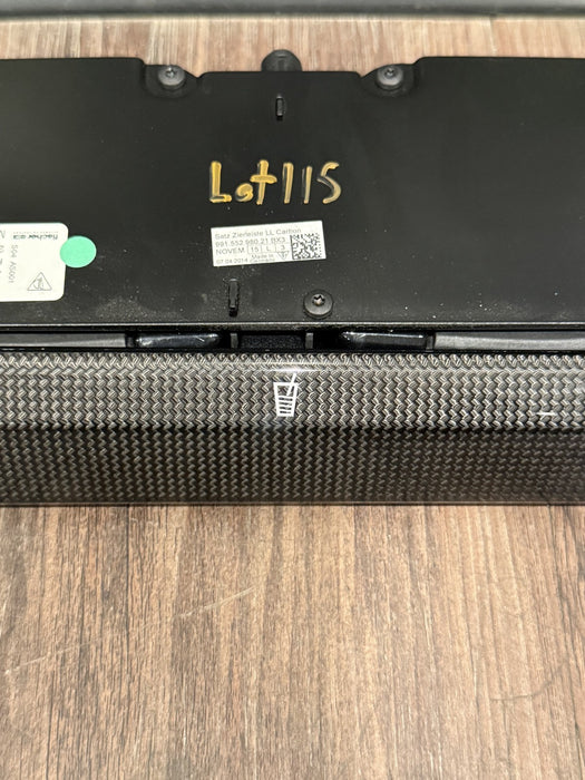 2014 PORSCHE 911 TURBO S 991 FRONT RIGHT DASH CARBON FIBER DUAL CUP HOLDER OEM