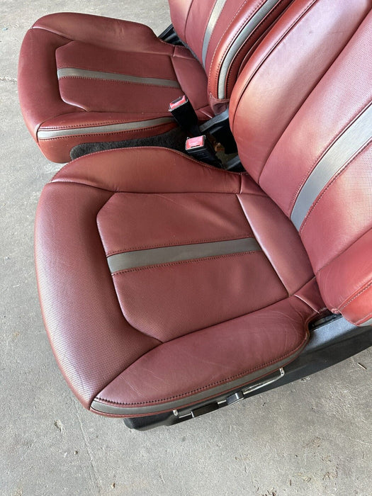 FORD F150 F250 F350 F450 PLATINUM RED DARK MARSALA LEATHER FRONT SEATS OEM