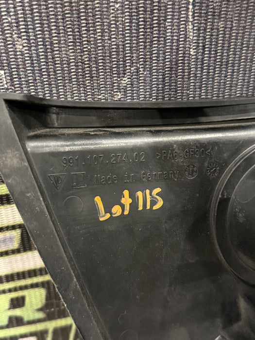 2014 PORSCHE 911 TURBO S 991 ENGINE OIL BRACKET W FILLER TUBE