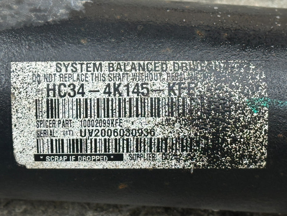 2017 2018 2019 2020 2021 2022 FORD F450 DIESEL REAR DRIVE SHAFT HC34-4K145-KFE