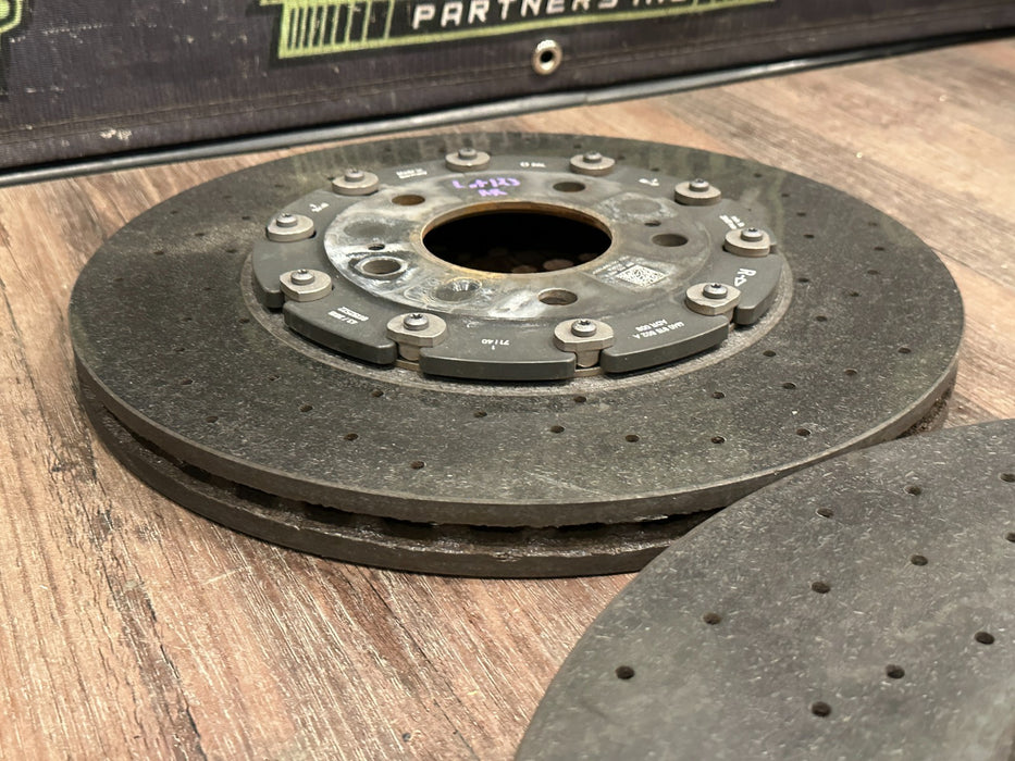 2018-2024 LAMBORGHINI URUS FRONT REAR CARBON CERAMIC BRAKE ROTORS SET OEM