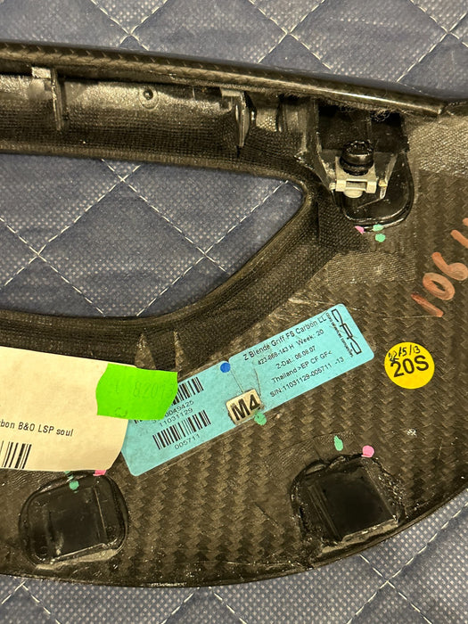 2012 AUDI R8 SPYDER LEFT DOOR CARBON FIBER TRIM PANEL OEM 423 868 091