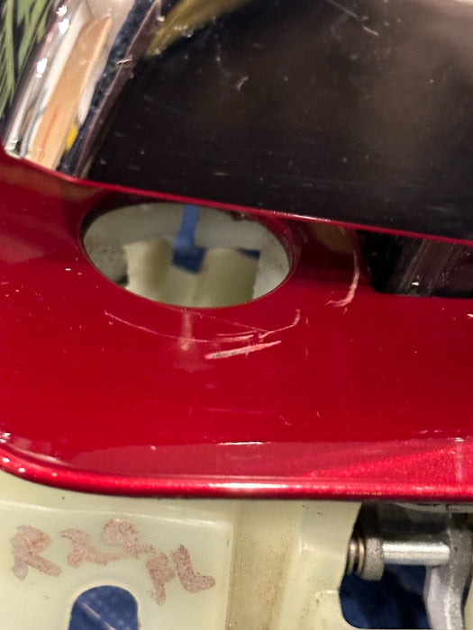 2017-2019 FORD F250 F350 F450 FRONT LEFT RUBY RED W/ CHROME HANDLE DOOR HANDLE