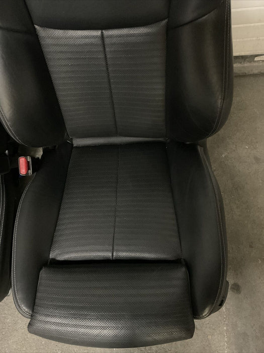 201 INFINITI Q50 RED SPORT FRONT DRIVER PASSENGER SEAT BLACK LEATHER OEM