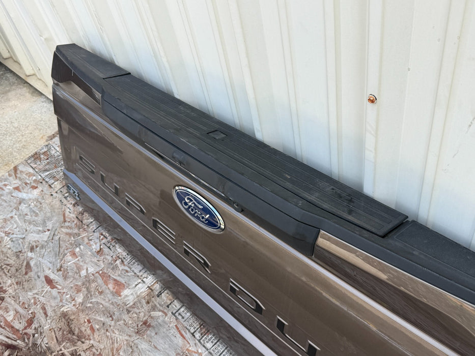 2020 - 2022 FORD F250 F350 F450 LARIAT TAILGATE WITH STEP AND CAMERA STONE GRAY