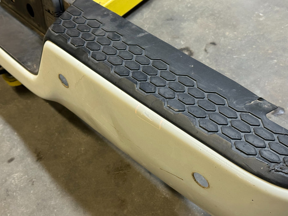 2017 RAM 2500 3500 REAR BUMPER COVER OEM GENUINE WHITE *DAMAGE/DENTS/SCRATCHES*