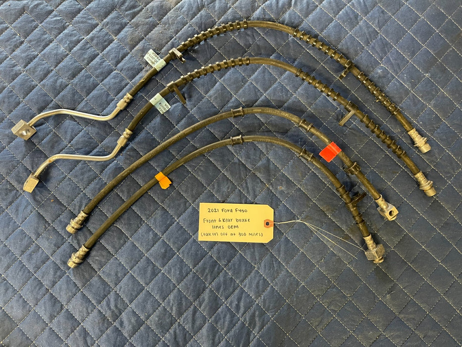 2021 FORD F450 SUPERDUTY FRONT & REAR BRAKE LINES OEM 300 MILES
