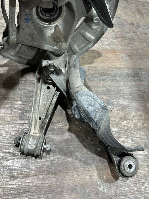 2014 PORSCHE 911 TURBO S 991 FRONT LEFT HUB KNUCKLE SPINDLE ASSEMBLY OEM