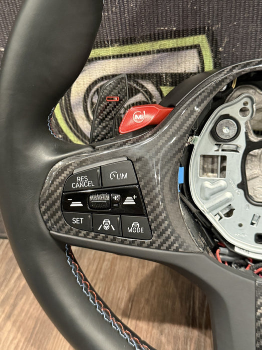 2024 BMW M3 M4 G80 G82 STEERING WHEEL W CARBON FIBER & PADDLE SHIFTERS OEM *#14*