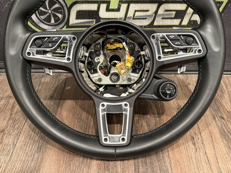 2014 PORSCHE 911 TURBO S 991.1 TO 991.2 CONVERSION BLACK STEERING WHEEL OEM