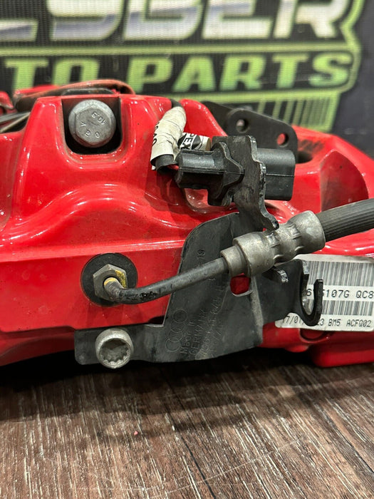 2021 AUDI R8 FRONT LEFT RED CARBON CERAMIC BRAKE CALIPER OEM *MINT CONDITION!*